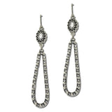 113595, WESTERN OPENWORK STUDDED TEARDROP DANGLE EARRINGS