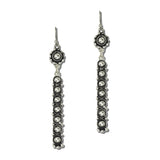113597, WESTERN STUDDED LINEAR CONCHO BAR DANGLE EARRINGS