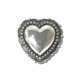 113642, WESTERN EMBOSSED HEART STAMPED BORDER CONCHO CUFF RING