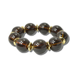113663, CHUNKY MARBLEIZED ROUND BEAD STRETCH BRACELET