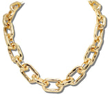 113692, HAMMERED OVAL LINK CHAIN NECKLACE