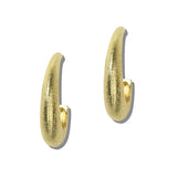 113727, HAMMERED TEXTURED TAPERED C-HOOP EARRINGS