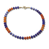 113731, MIXED GEMSTONE BEADED RONDELLE STRAND NECKLACE