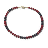 113731, MIXED GEMSTONE BEADED RONDELLE STRAND NECKLACE
