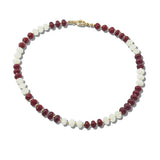 113731, MIXED GEMSTONE BEADED RONDELLE STRAND NECKLACE