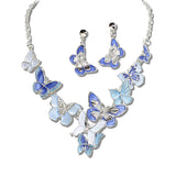 113767, ENAMEL BUTTERFLY STATEMENT NECKLACE