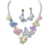 113767, ENAMEL BUTTERFLY STATEMENT NECKLACE