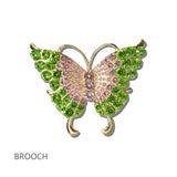 113802, SORORITY PAVE CRYSTAL EMBELLISHED BUTTERFLY BROOCH