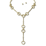 113869, WATER RESISTANT HAMMERED EQUESTRIAN HERITAGE LINK Y-NECKLACE