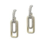 107988, 14K GOLD PLATED GEOMETRIC DESIGNER INSPIRED EARRING