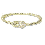 108584, 14K GOLD PLATED BUCKLE DESIGNER INSPIRED BRACELET