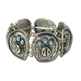 Western Cowboy Hat Stretch Bracelet – Silver Burnished/Turquoise · SB2262SBTQ_SW 12