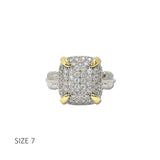 14K Gold Plated Pave Cushion Statement Ring – 7 · K2350-7_MX 13