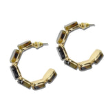 Water Resistant Pearl Cushion Huggie Hoop Earrings – Gold/Tortoise · ER10347TOR_TP 13
