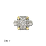 14K Gold Plated Pave Cushion Statement Ring – 9 · K2350-9_MX 15