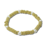Pearl Beaded Metal Stretch Bracelet – Gold · BJ70284GD_JOY 17