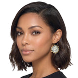 TFE00070WGWS_BE 18 · Round Medallion Coin Drop Earrings – Worn Gold/Worn Silver