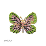 114707, SORORITY BUTTERFLY CRYSTAL RHINESTONE PIN BROOCH