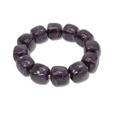 B8705PU_JM 1 · Marbled Cube Bead Stretch Bracelet – Purple