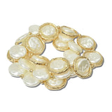TFB00055GDCRM_BE 1 · Coin Pearl Layered Stretch Bracelet – Gold/Cream
