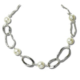 Pearl Organic Open Link Necklace – Silver · J3961RH_JH 1