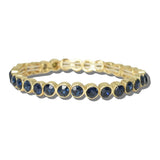 CB2393MON_MUS 20 · Faceted Rhinestone Stretch Bangle – Gold/Montana