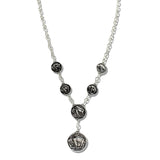 Western Buffalo Coin Medallion Y-Drop Necklace – Silver Burnished · JN1871-SB_JOL 20