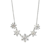 Christmas Rhinestone Snowflake Station Necklace – Silver/AB · AN5292-SAB_MO 22