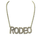 Rodeo Western Stone Pendant Necklace – Gold Burnished/Clear · JN2101-GBCRY_JOL 23