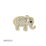 114700, RHINESTONE ELEPHANT BROOCH