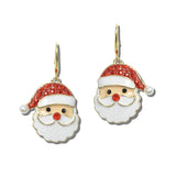 GSE5215-RD_CRT 25 · Santa Claus Charm Drop Earrings – Gold/Red