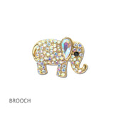 114700, RHINESTONE ELEPHANT BROOCH