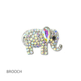 114700, RHINESTONE ELEPHANT BROOCH