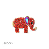 114700, RHINESTONE ELEPHANT BROOCH