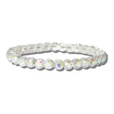 CB2393SAB_MUS 29 · Faceted Rhinestone Stretch Bangle – Silver/AB