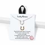 Lucky Horizon Horseshoe Pendant Carded Necklace – Silver · BPN00940 RH 2