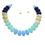 Water Resistant Chunky Pearl Strand Necklace – Gold/Blue Multi · NK10150BMLT 2