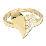 Pearl Heart Stretch Bracelet – Gold · BG5663G_AJ 2
