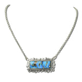 AN5662-SBTQ_MO 34 · Marbled Stone Bar Necklace – Silver Burnished/Turquoise