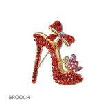114693, RHINESTONE PAVE HIGH HEEL BROOCH
