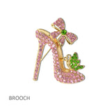 114693, RHINESTONE PAVE HIGH HEEL BROOCH