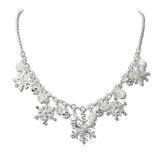 AN5294-SAB_MO 36 · Snowflake Charm Beaded Station Necklace – Silver/AB