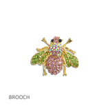 114705, SORORITY SMALL BEE RHINESTONE PIN BROOCH