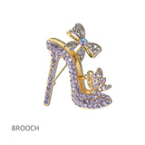 114693, RHINESTONE PAVE HIGH HEEL BROOCH
