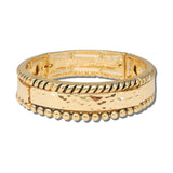 BB04470-AG_MO 41 · Hammered Rope Edge Stretch Bangle – Antique Gold