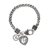 BB04515-APR_MO 43 · Birthstone Heart Crystal Charm Bracelet – April