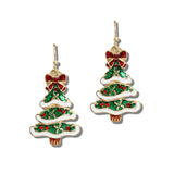 Enamel Christmas Tree Drop Earrings – Gold/Multi · AE9417-GMT_MO 44