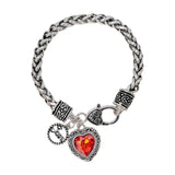 BB04515-JAN_MO 47 · Birthstone Heart Crystal Charm Bracelet – January