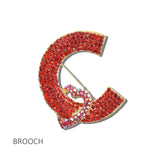 114697, PAVE RHINESTONE HEART CUTOUT BROOCH