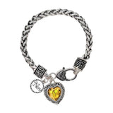 BB04515-NOV_MO 52 · Birthstone Heart Crystal Charm Bracelet – November